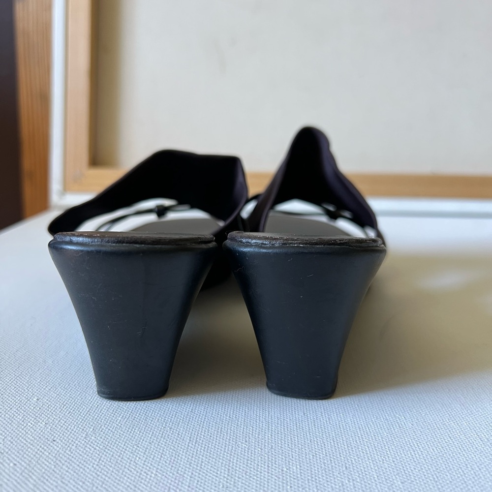 VINTAGE 90s Y2K Contessa Strappy Slip On Sandals with Wedge 8 - Picture 4 of 5